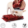 Snuffelmat Hond Kat Honden Speelgoed Puppy Speelgoed Katten Speeltjes – Snuffelmatten Voor Honden En Katten Intelligentie – Hersenwerk – Speelmat – Konijnen – Training – Speeltjes – Trainingsmat – Anti-Schrok – Snuffelkleed – Rood Met Zuignapjes