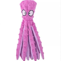 Honden Speelgoed Piep Kraak Pluche Hondenknuffel Octopus – Paars – Dutchwide