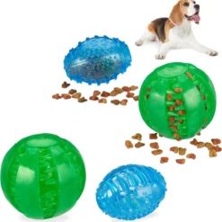 Relaxdays 4 X Snackbal Hond – Hondenbal – Hondenspeelgoed – Speelbal