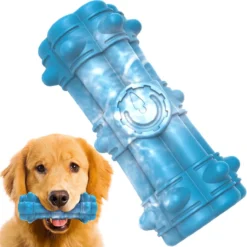 PETSYPAW Honden Speelgoed Met Piep – Extra Stevig 100% Natuurlijk Rubber – Kauwspeelgoed Voor Middel En Grote Honden – Blauw