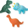 Petshop By Fringe Studio – 289427 – Set Dinos – Hondenspeelgoed – Speelgoed Hond – Verjaardag Hond – Knuffel Hond – Honden Speelgoed – Hondenspeeltje – Pluche Speelgoed Hond – Pluche Hondenspeelgoed