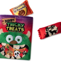 Petshop By Fringe Studio – 289210 – Tricky Treats – Burrow – Halloween – Intelligentie Hondenspeelgoed – Speelgoed Hond – Verjaardag Hond – Knuffel Hond – Honden Speelgoed – Hondenspeeltje – Pluche Speelgoed Hond – Pluche Hondenspeelgoed