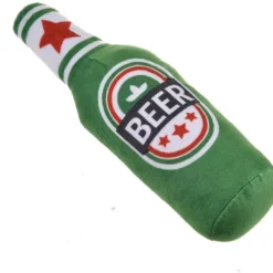 Bierfles Fun: Interactief Piepend Honden/kattenspeelgoed Voor Schone Tanden En Bijtvast Plezier!