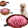 VEDIC® – XL Snuffelmat Roze/Bruin – Hondenspeelgoed- Antischrok – 45 CM – Hondenspeelgoed – Honden En Katten – Intelligentie – Slow Feeder – Voerbak