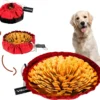 VEDIC® – XL Snuffelmat Oranje/Rood – Hondenspeelgoed- Antischrok – 45 CM – Hondenspeelgoed – Honden En Katten – Intelligentie – Slow Feeder – Voerbak
