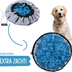 VEDIC® – Special Edition XL Snuffelmat Blauw – Hondenspeelgoed- Antischrok – 45 CM – Hondenspeelgoed – Honden En Katten – Intelligentie – Slow Feeder – Voerbak