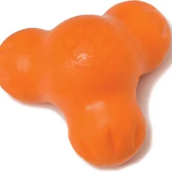 West Paw Tux Zogoflex – Extra Sterk & Vulbaar Speeltje Voor Honden – Kleur: Oranje, Maat: Large