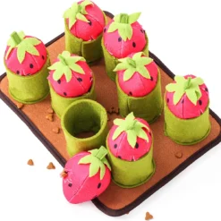 Snuffelmat Aarbei- Anti Schrok – Speelmat – Trainingsmat – Snuffelmat – Denkspel Hond