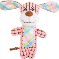 Flamingo Hondenspeelgoed Pluche Hond – Roze – 12 X 7 X 22 Cm