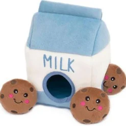 ZippyPaws – Zippy Burrow – Milk And Cookies – ZP859 – Speelgoed Voor Dieren – Honden Speelgoed – Speelgoed Hond – Honden Speeltje – Hondenspeelgoed Piep – Puzzel
