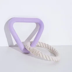 Touwspeeltje Hond Triangel | Touwtrek Speelgoed | Lila | Katoen Koord En Rubber | Volwassen Hond En Puppy