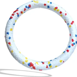 RUFF – Onverwoestbaar Hondenspeelgoed – Kauwring Hond – Honden Speelgoed – Wit – ⌀ 18cm – Geschikt Voor Kleine Honden En Middelgrote Honden