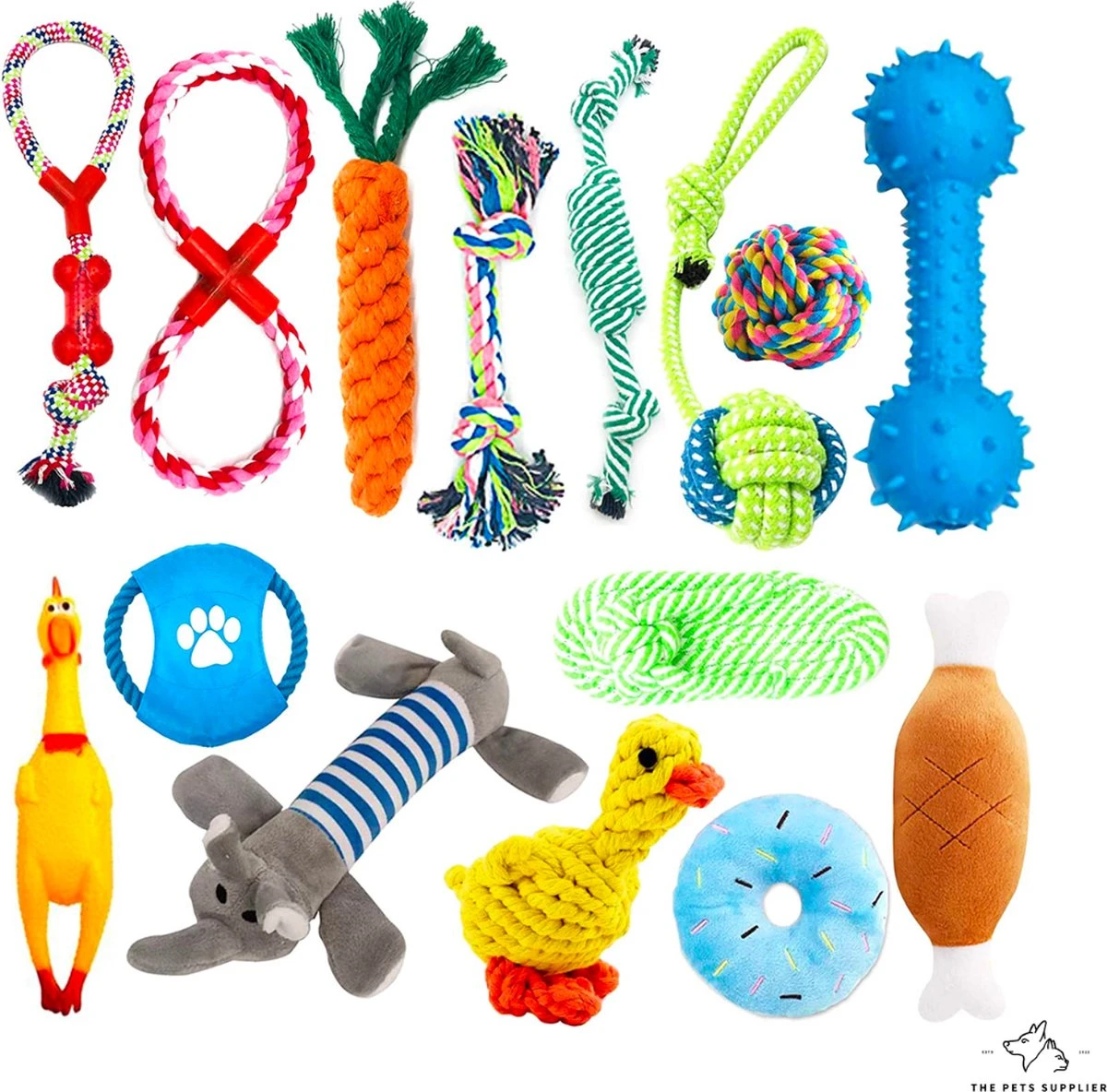 The Pets Supplier – Honden Speelgoed – 15-delig – Puppy Speelgoed – Honden Speelgoed Intelligentie 1 The Pets Supplier – Honden Speelgoed – 15-delig – Puppy Speelgoed – Honden Speelgoed Intelligentie