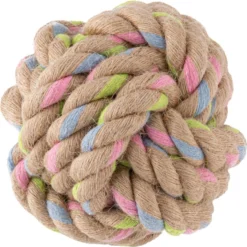 Beco Hemp Chunky – Bal Voor Honden Van Duurzaam Henneptouw – Twee Maten Verkrijgbaar – Voor Zachte Tot Gematigde Kauwers – Large – 9 Cm
