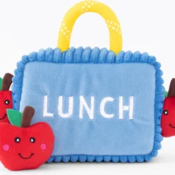 Zippy Paws ZP930 Zippy Burrow – Lunchbox With Apples – Speelgoed Voor Dieren – Honden Speelgoed – Honden Knuffel – Honden Speeltje – Honden Speelgoed Knuffel – Hondenspeelgoed Piep – Hondenspeelgoed Bijten