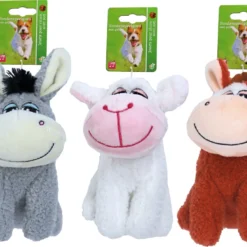 Boon Hondenspeelgoed Hond/ezel/koe Schapenwol Assorti, 17 Cm Per 1 Stuk
