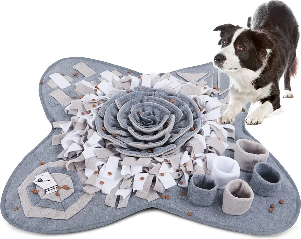 Snuffeltapijt Voor Honden, Ruiken, Trainen, Intelligent Speelgoed, Voermat, Trainingsmat Voor Huisdieren, Honden En Katten, IE081 (71 X 71 Cm, Grijs En Wit) 1 Snuffeltapijt Voor Honden, Ruiken, Trainen, Intelligent Speelgoed, Voermat, Trainingsmat Voor Huisdieren, Honden En Katten, IE081 (71 X 71 Cm, Grijs En Wit)
