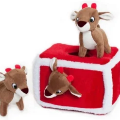 Zippy Paws – Intelligentie Spel – Speelgoed Hond – Honden – Puzzel – Kerst – Kerstmis – Kerstfeest – Rendier