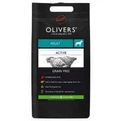 12kg Oliver’s Active Medium Breed Graanvrij Met Kip Droog Hondenvoer
