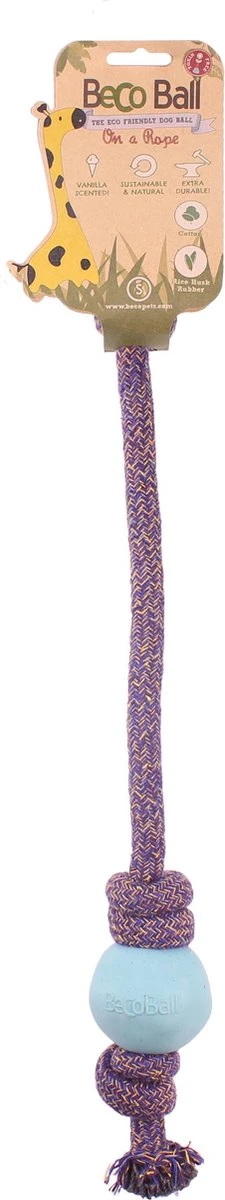 Beco Bal Aan Touw Voor Honden – Duurzaam En Ecologisch Afbreekbaar Hondenspeelgoed – Kleur: Blauw, Maat: Small 1 Beco Bal Aan Touw Voor Honden – Duurzaam En Ecologisch Afbreekbaar Hondenspeelgoed – Kleur: Blauw, Maat: Small