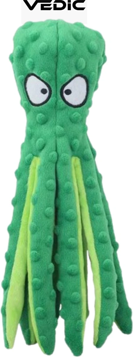 VEDIC® – Octopus Groen Honden Knuffel – Piepspeelgoed – Geen Vulling – 32CM 1 VEDIC® – Octopus Groen Honden Knuffel – Piepspeelgoed – Geen Vulling – 32CM