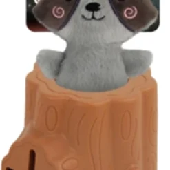 AFP Treat Hider – Tree-hider Raccoon – Trekspeeltje Hond – Ideaal Om Traktaties In Te Verstoppen – Uitdagend Hondenspeelgoed – Wasbeer – Boomstam – Rubber/Polyester – Bruin/grijs