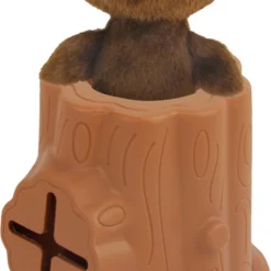 AFP Treat Hider – Tree-hider Owl – Trekspeeltje Hond – Ideaal Om Traktaties In Te Verstoppen – Uitdagend Hondenspeelgoed – Uil – Boomstam – Rubber/Polyester – Bruin/Oranje