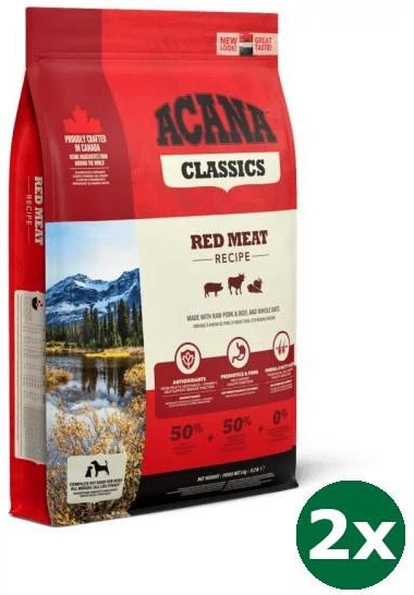 2×17 Kg Acana Classics Classic Red Hondenvoer 1 2×17 Kg Acana Classics Classic Red Hondenvoer