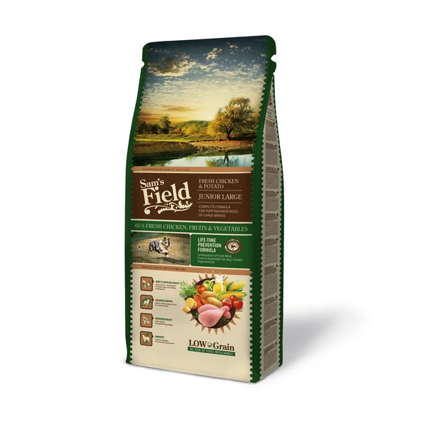 Sam’s Field Junior Large Kip&Aardappel – Hondenvoer – 13 Kg 1 Sam’s Field Junior Large Kip&Aardappel – Hondenvoer – 13 Kg