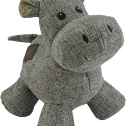 Country Dog Bella – Honden Speelgoed – Honden Speeltje Met Piepgeluid – Honden Knuffel Gemaakt Van Duurzame Materialen – Dubbel Gestikt – Extra Lagen – Voor Trek Spelletjes Of Apporteren – Grijs – 21x21cm