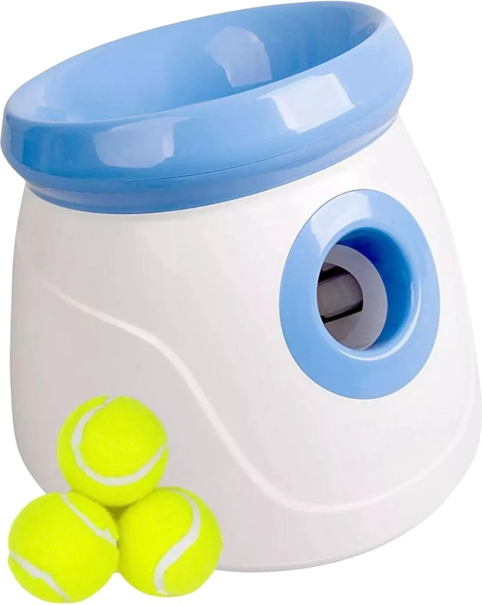 A Sunny Day Automatische Ballenwerper Voor Honden – Ballenschieter – Honden Speelgoed Intelligentie – Wit – Inclusief 3 Tennisballen 1 A Sunny Day Automatische Ballenwerper Voor Honden – Ballenschieter – Honden Speelgoed Intelligentie – Wit – Inclusief 3 Tennisballen